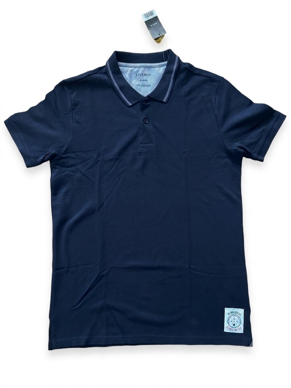 Livergy Mens Ocean Cruise Polo Shirt Navy Blue Size Medium NWT